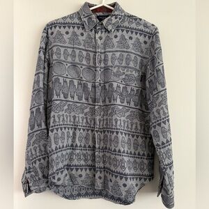 Paul Smith Blue and Gray Textured Shirt